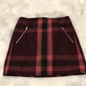 Gap plaid zip skirt